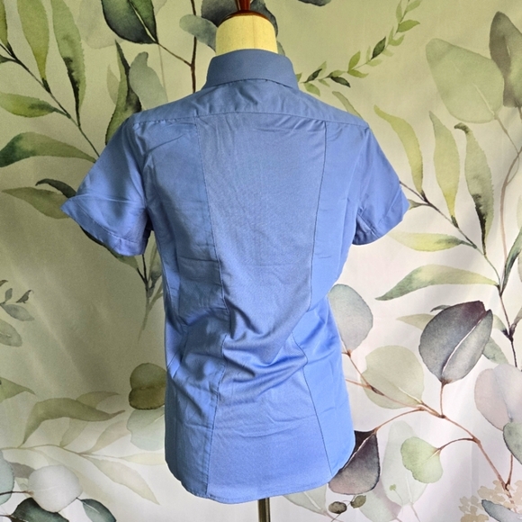 ARAMARK | Vestis FlexFit Short Sleeve Work Shirt in Blue sz XS - Picture 2 of 6